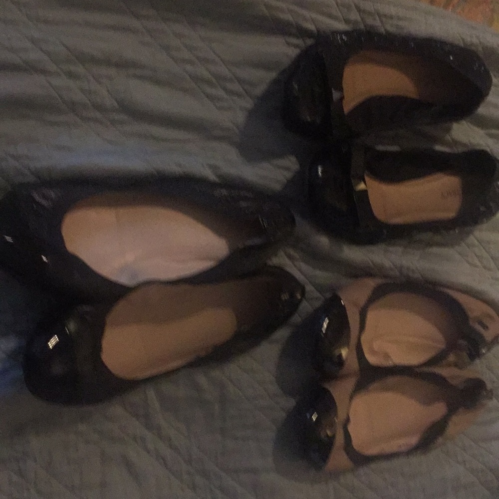 GUC 3 prs of Sz 11M flats-2 prs black, 1 pr br/Bl